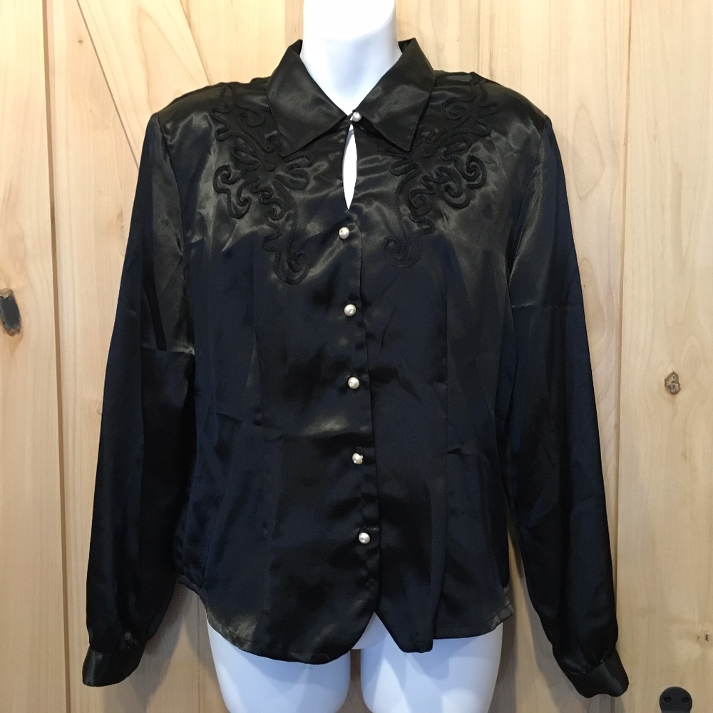 Vintage Black Blouse
